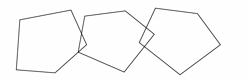 three empty polygons logo