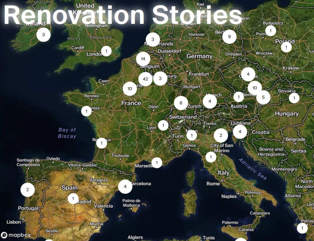 Renovation Stories: A map locating successul renovation of existing building stock