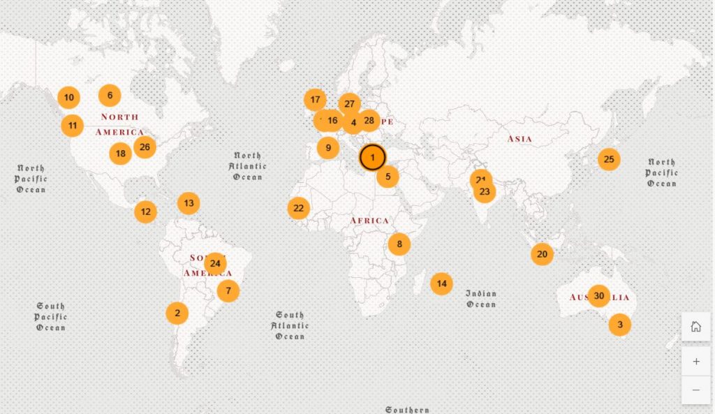 Signals of change map: A digital world map locating different projects focusing on sustainable business model in the built environment